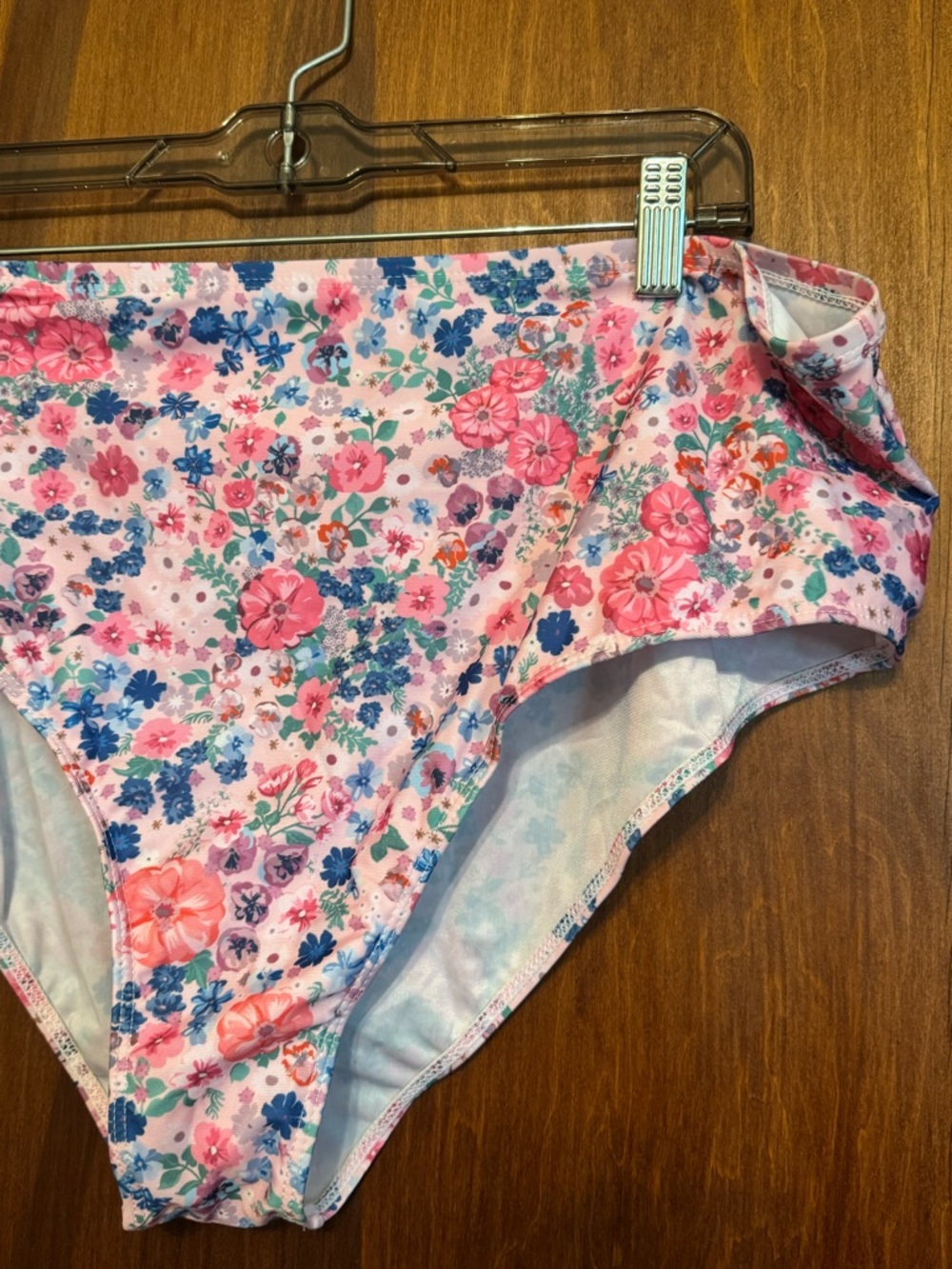 Floral Plus Size Pink Smocked Tankini Swim Suit with Top and Bottoms Size 4X - Picture 9 of 11